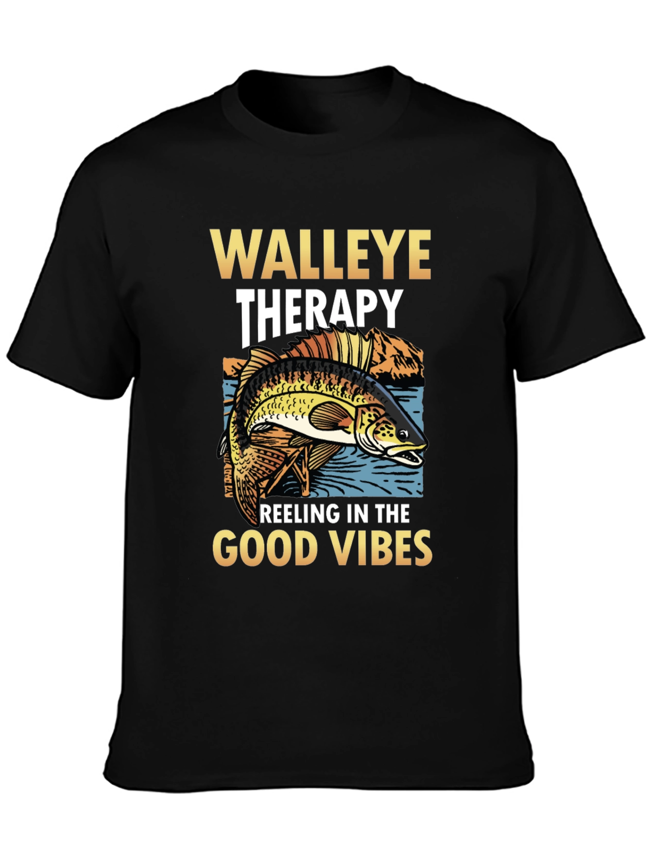 Walleye Therapy T-Shirt - Fishing Vibes