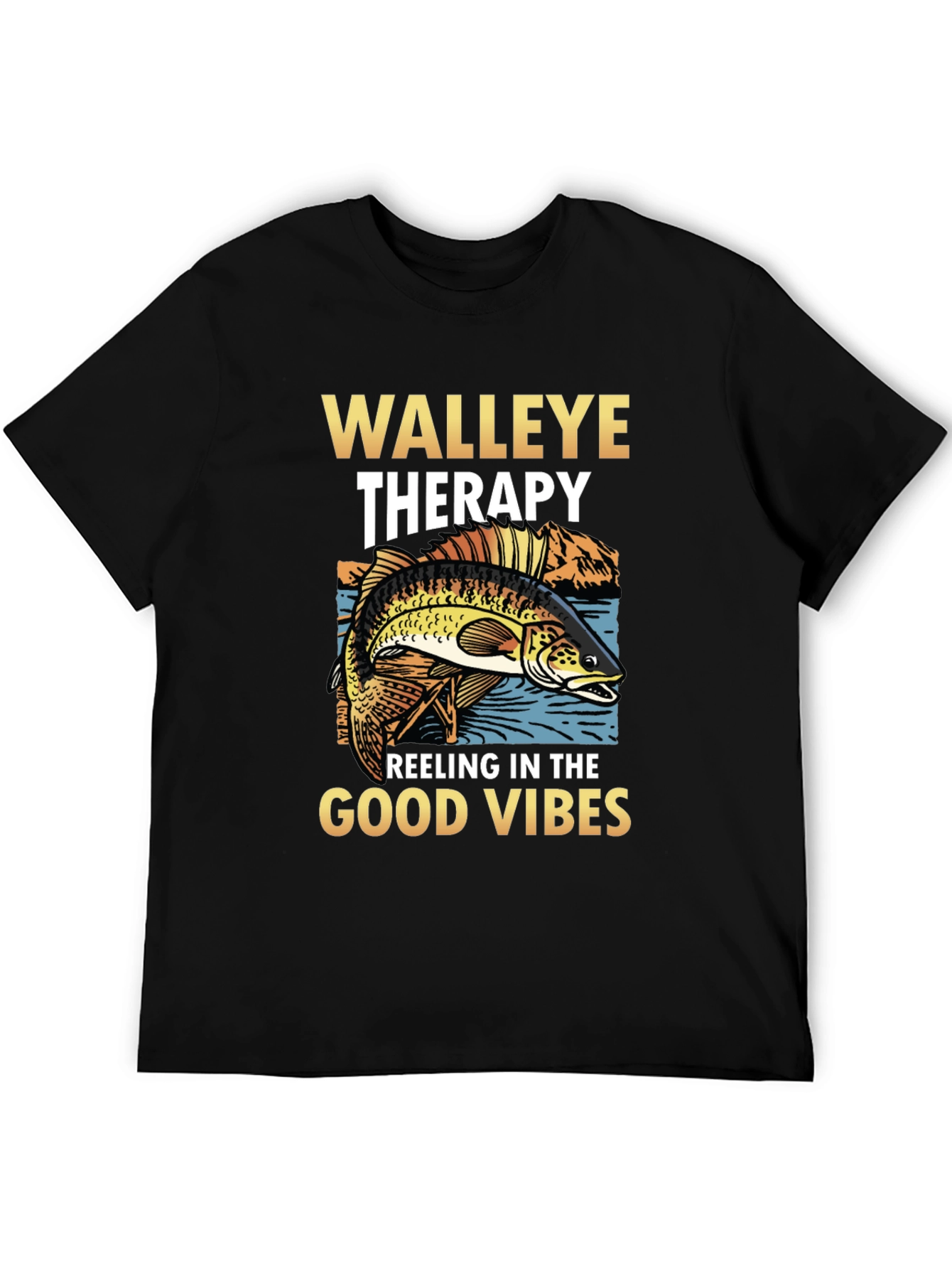 Walleye Therapy T-Shirt - Fishing Vibes