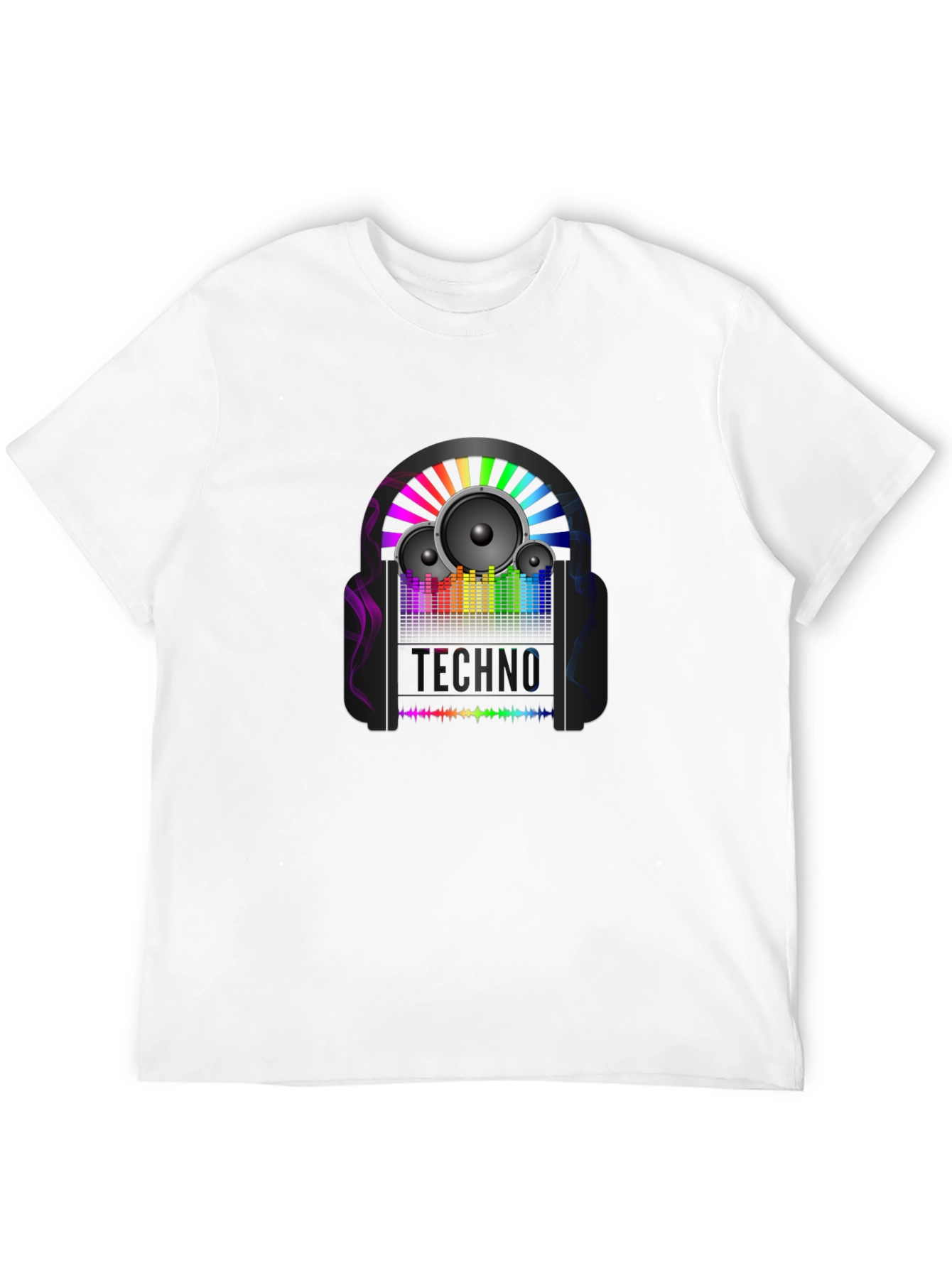 Techno Music Graphic T-Shirt - Black Cotton Tee