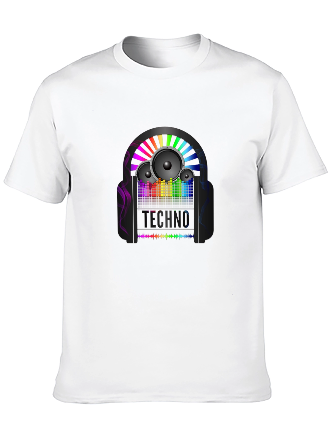 Techno Music Graphic T-Shirt - Black Cotton Tee