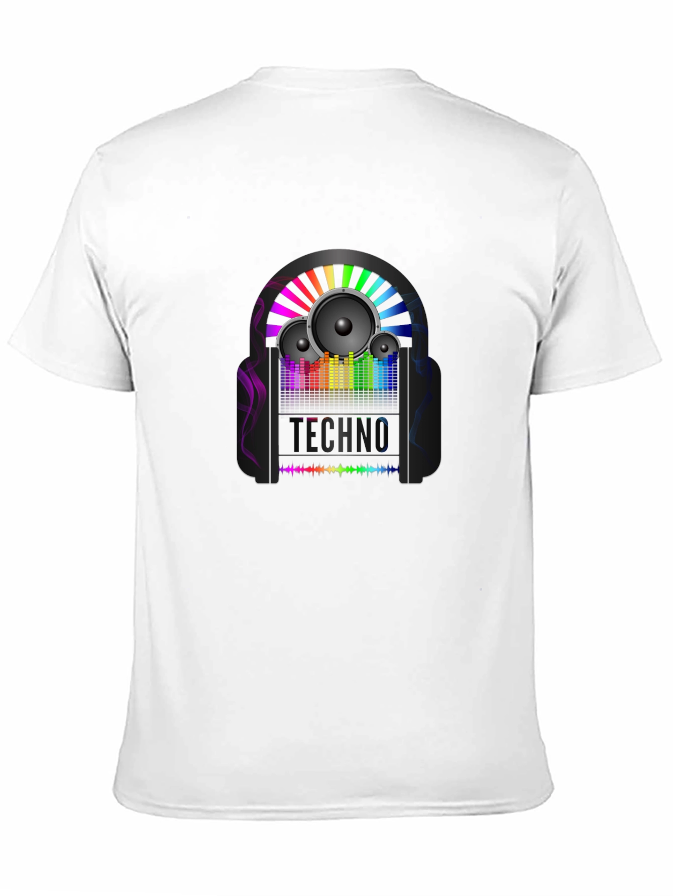 Techno Music Graphic T-Shirt - Black Cotton Tee