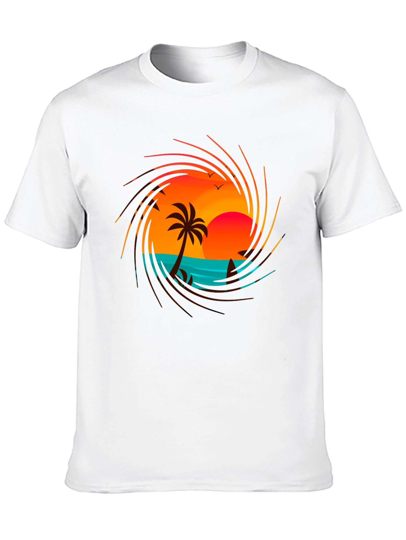 Sunset Beach Graphic Tee - Tropical Vibes