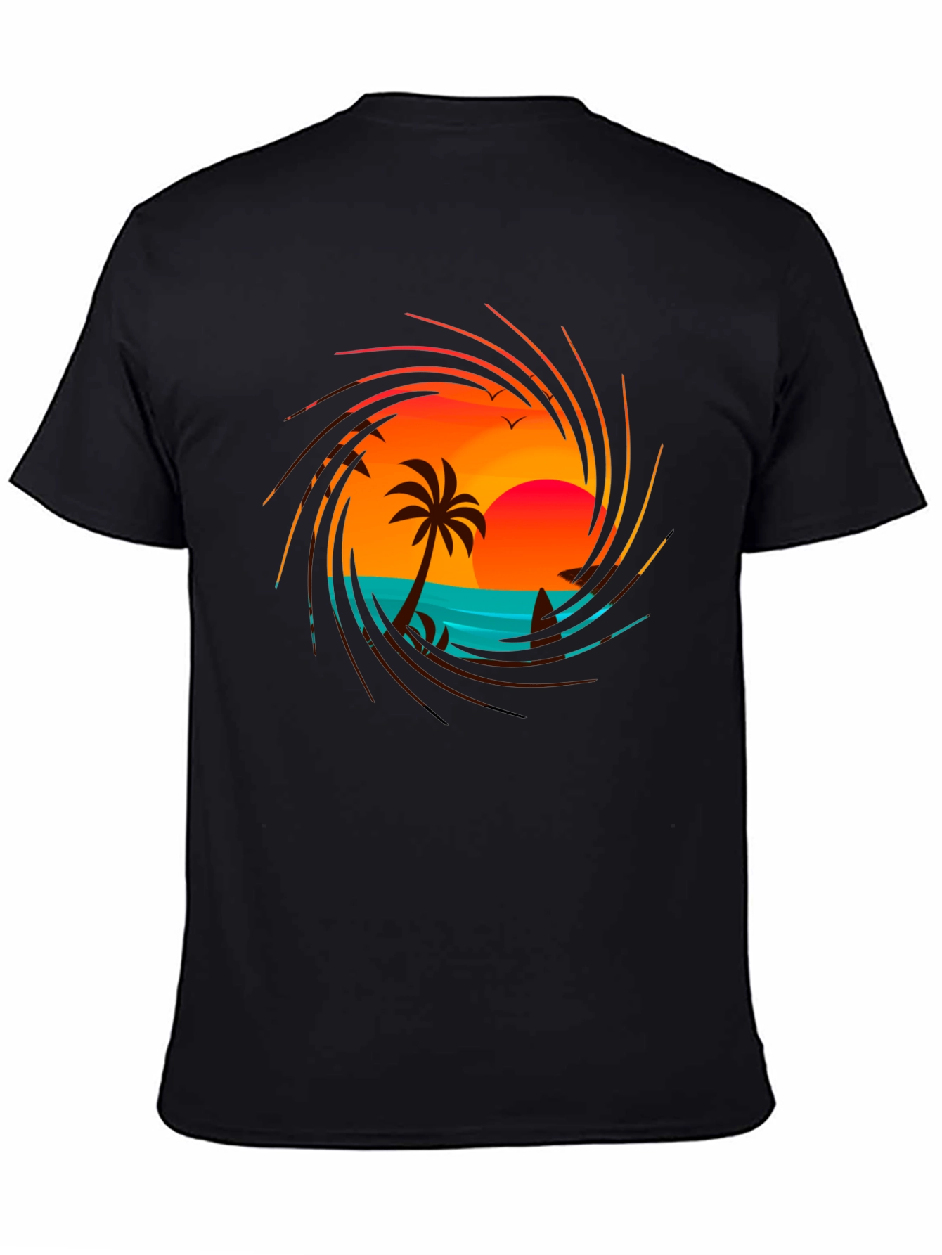 Sunset Beach Graphic Tee - Tropical Vibes