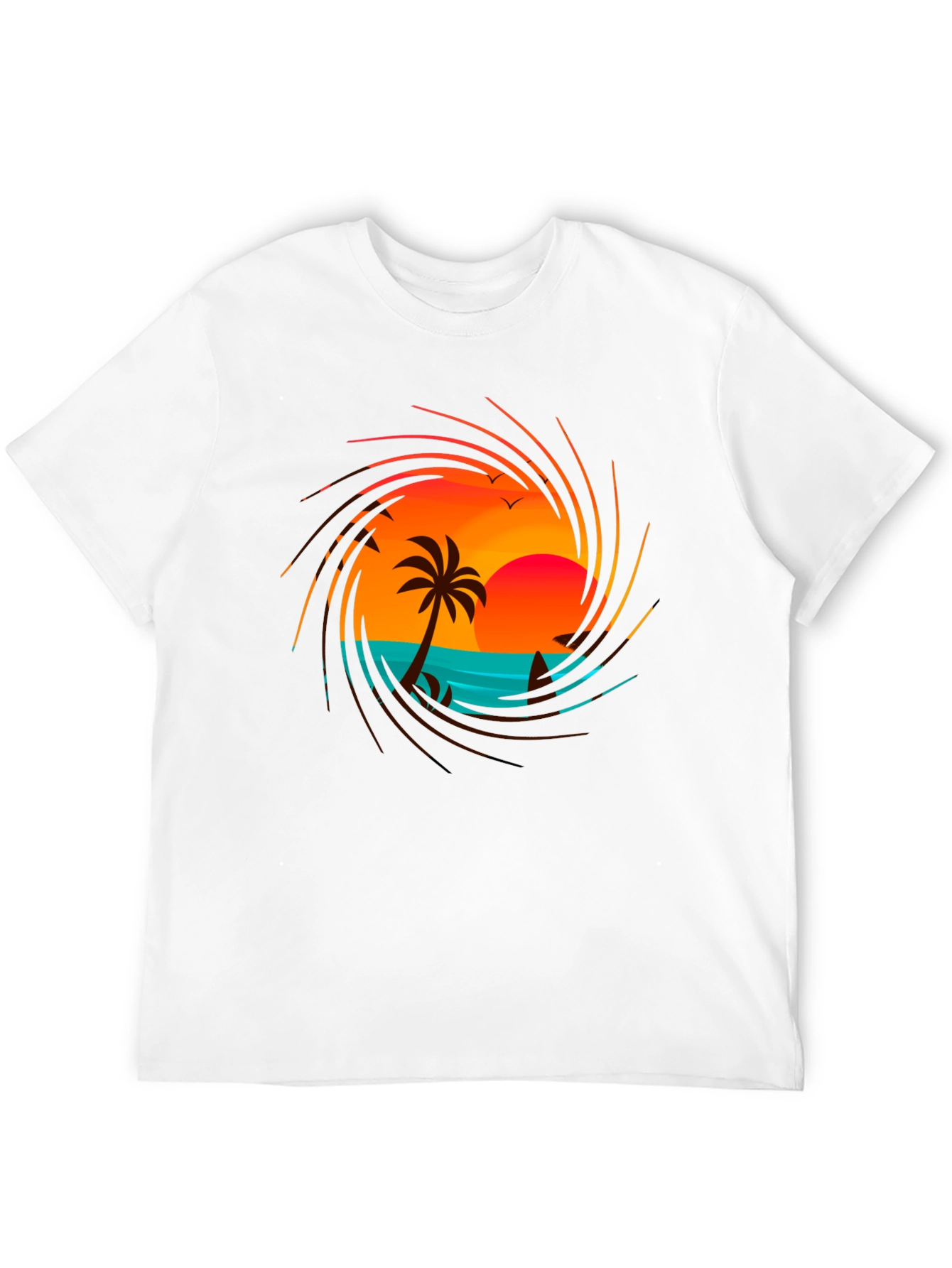 Sunset Beach Graphic Tee - Tropical Vibes