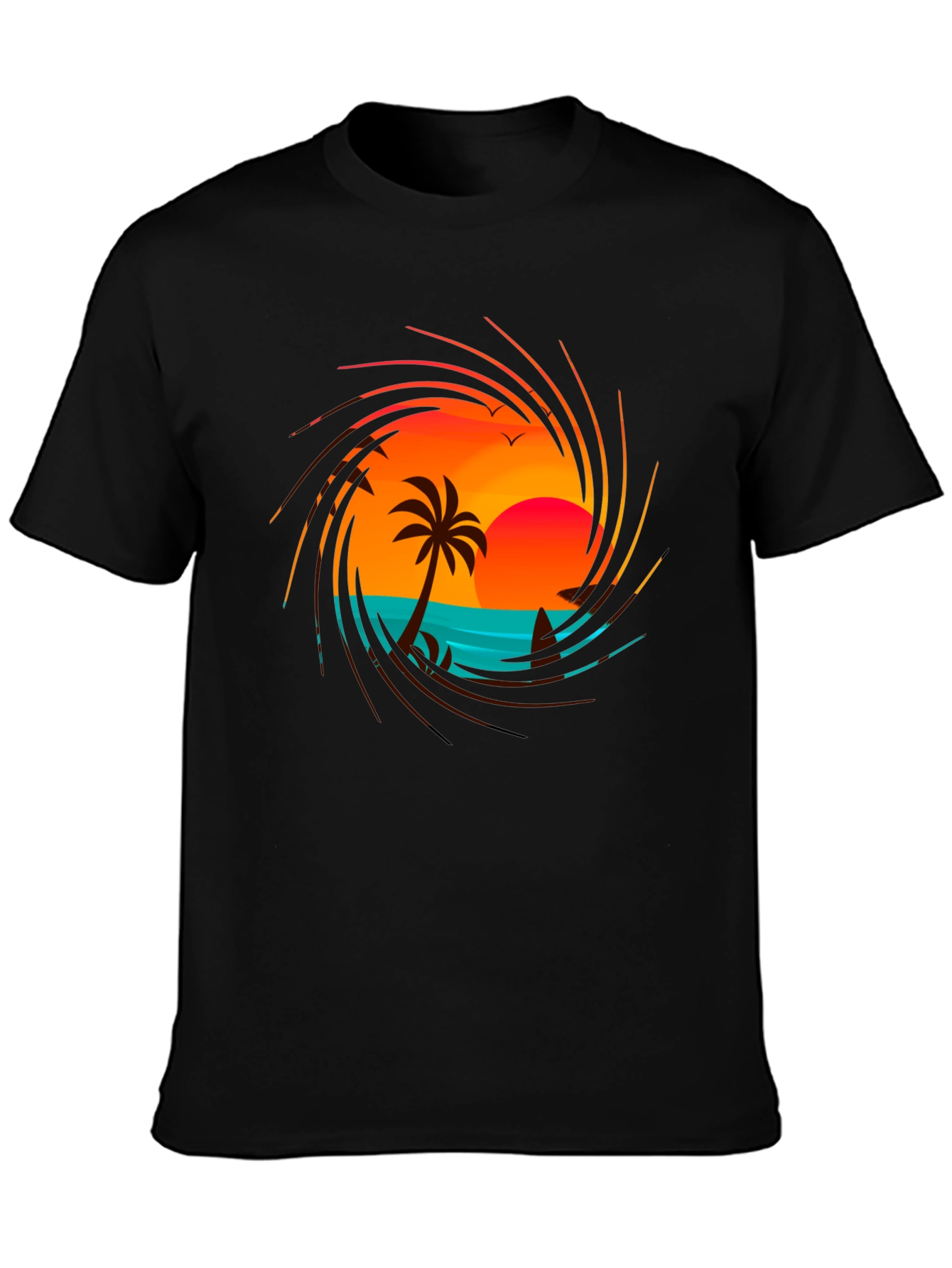 Sunset Beach Graphic Tee - Tropical Vibes