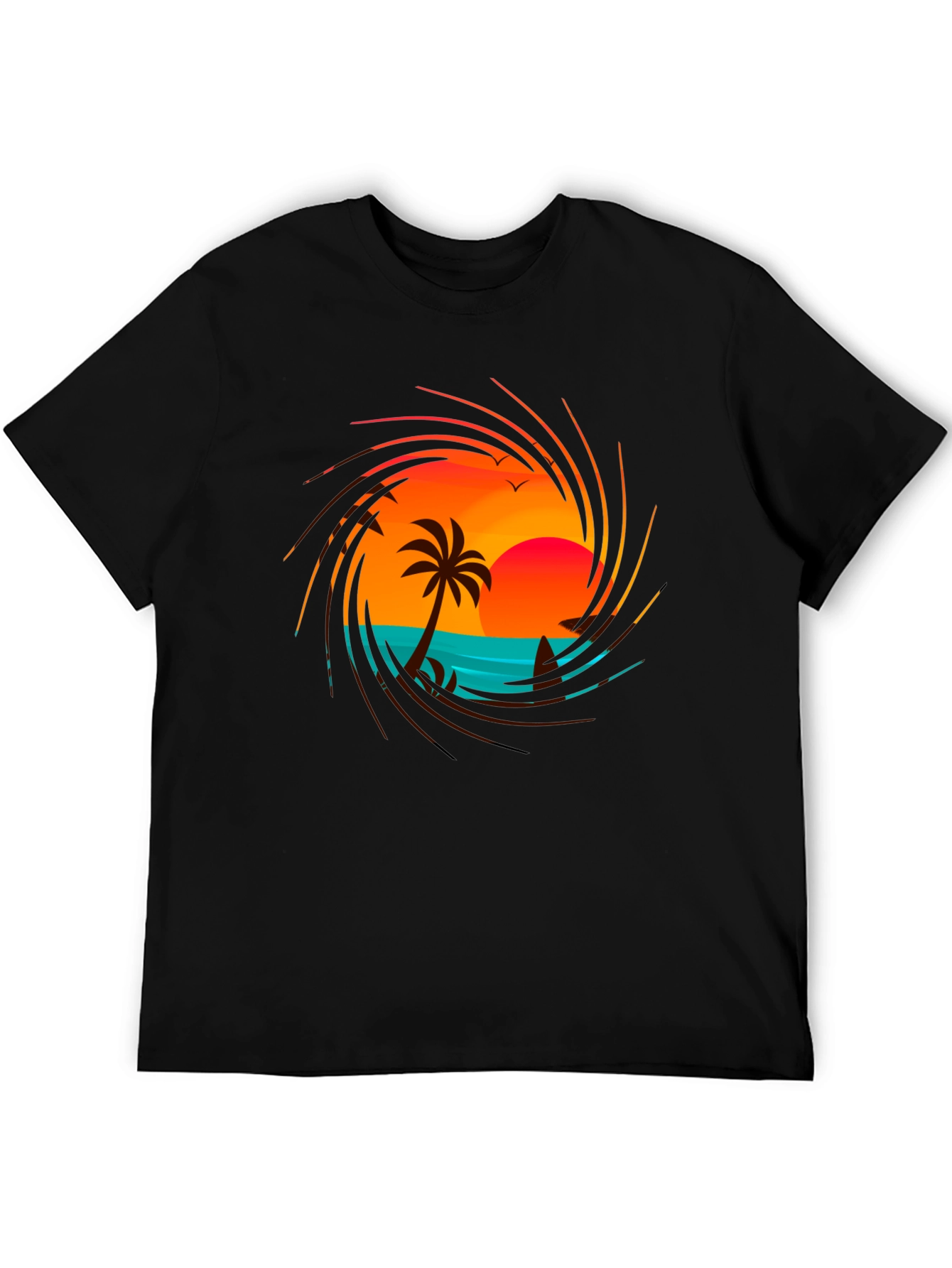 Sunset Beach Graphic Tee - Tropical Vibes