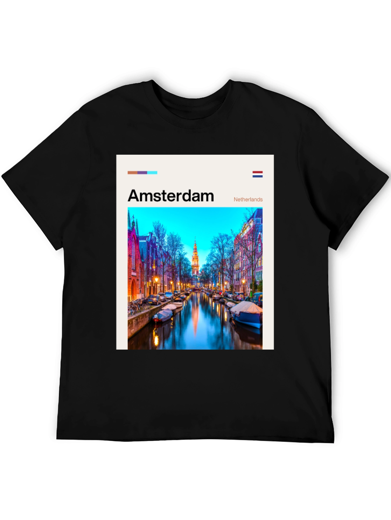 Amsterdam T-Shirt: Cityscape Graphic Tee