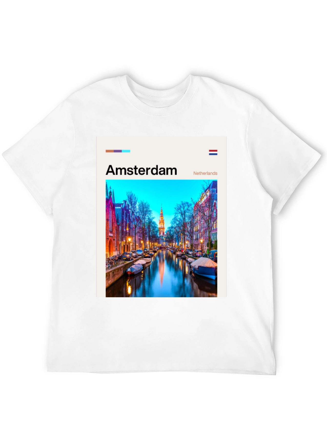 Amsterdam T-Shirt: Cityscape Graphic Tee