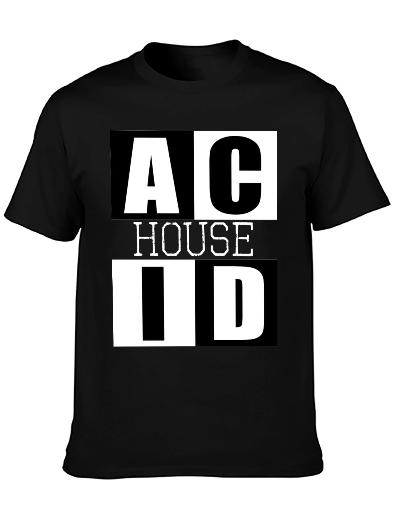 Acid House Black Graphic T-Shirt