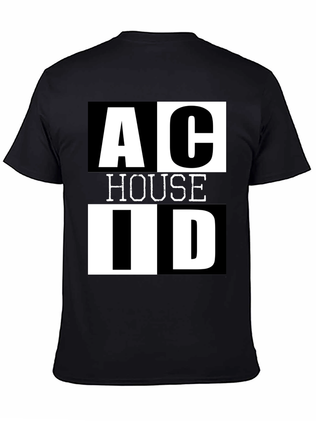 Acid House Black Graphic T-Shirt