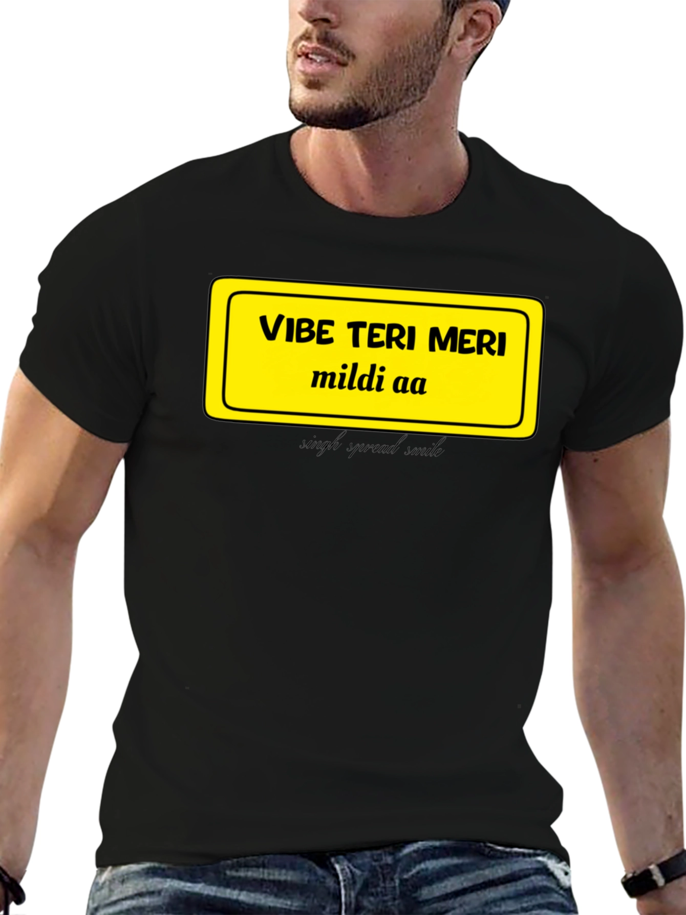 Vibe Teri Meri T-Shirt - Casual Black Tee