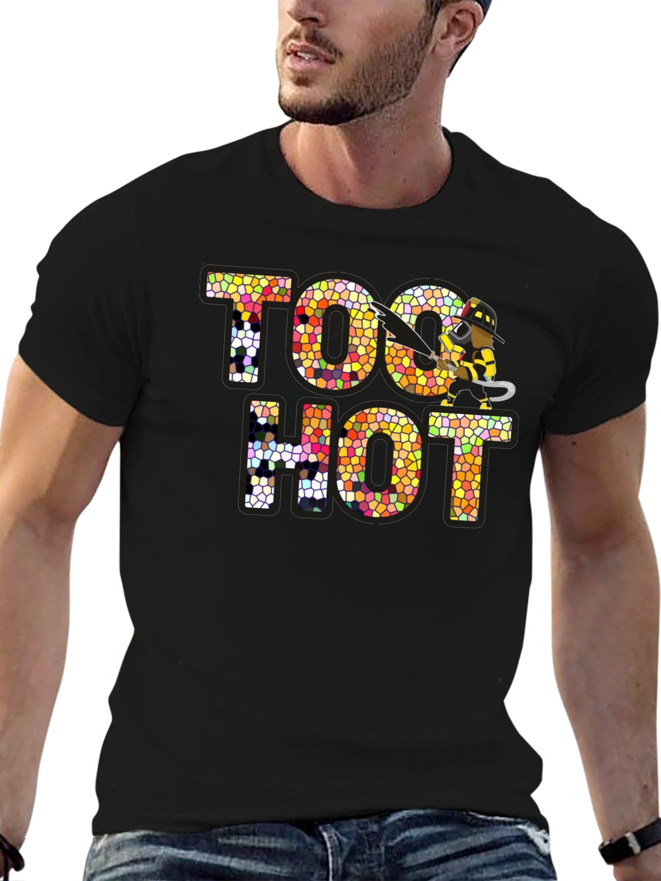 Too Hot Firefighter Graphic Novelty T-Shirt