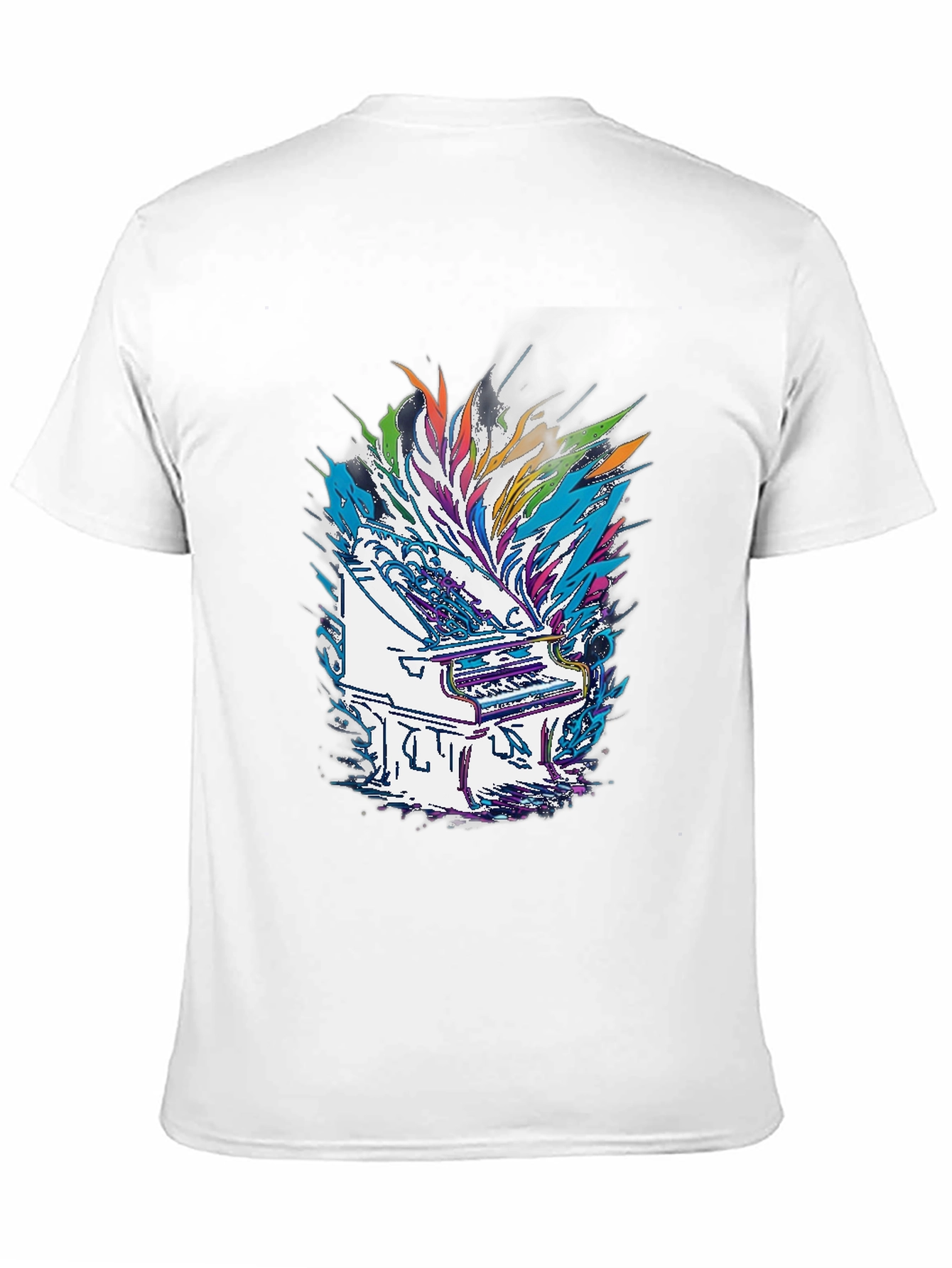Abstract Piano Graphic Tee - Black
