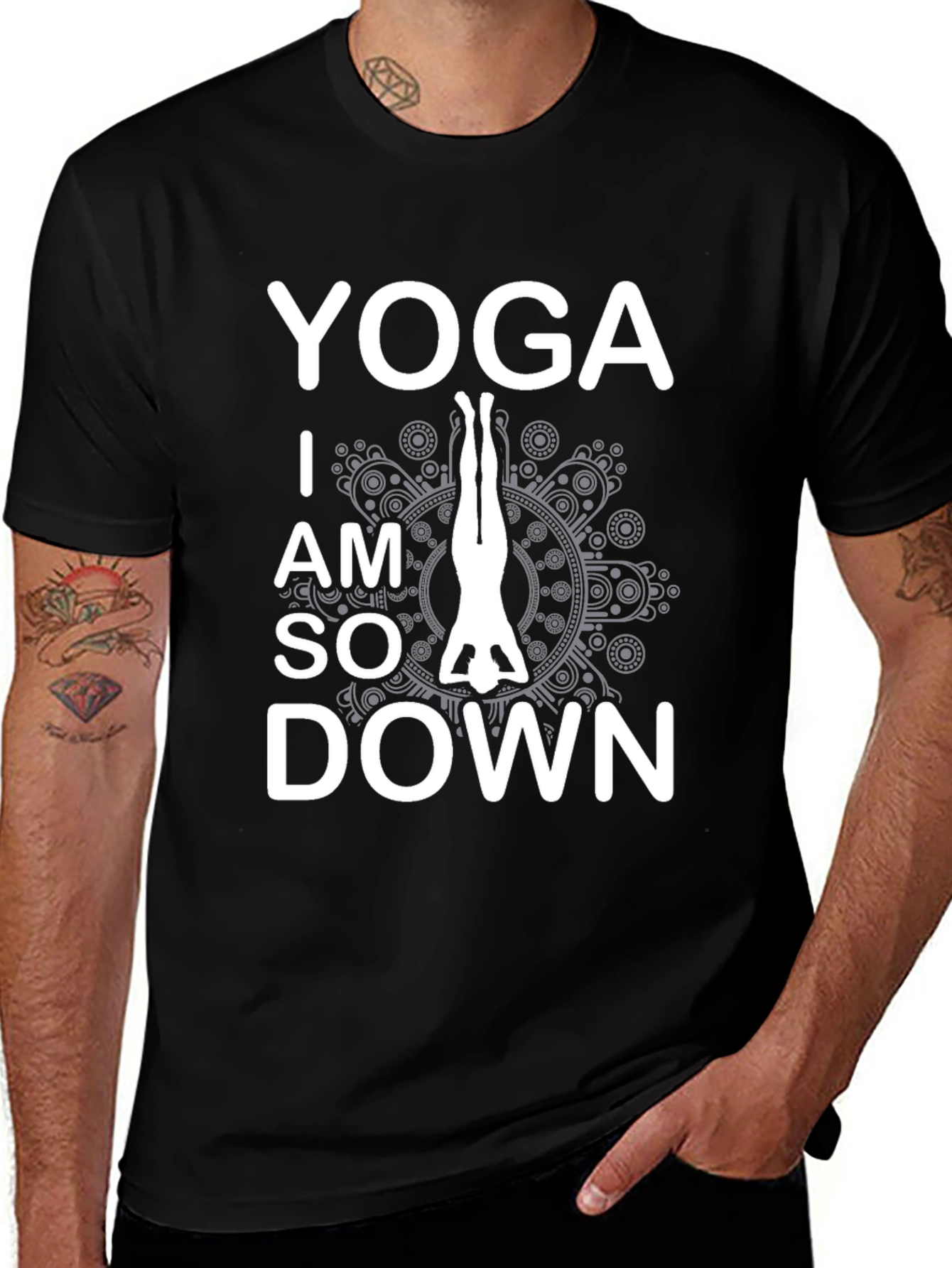 Yoga I am So Down T-Shirt Black