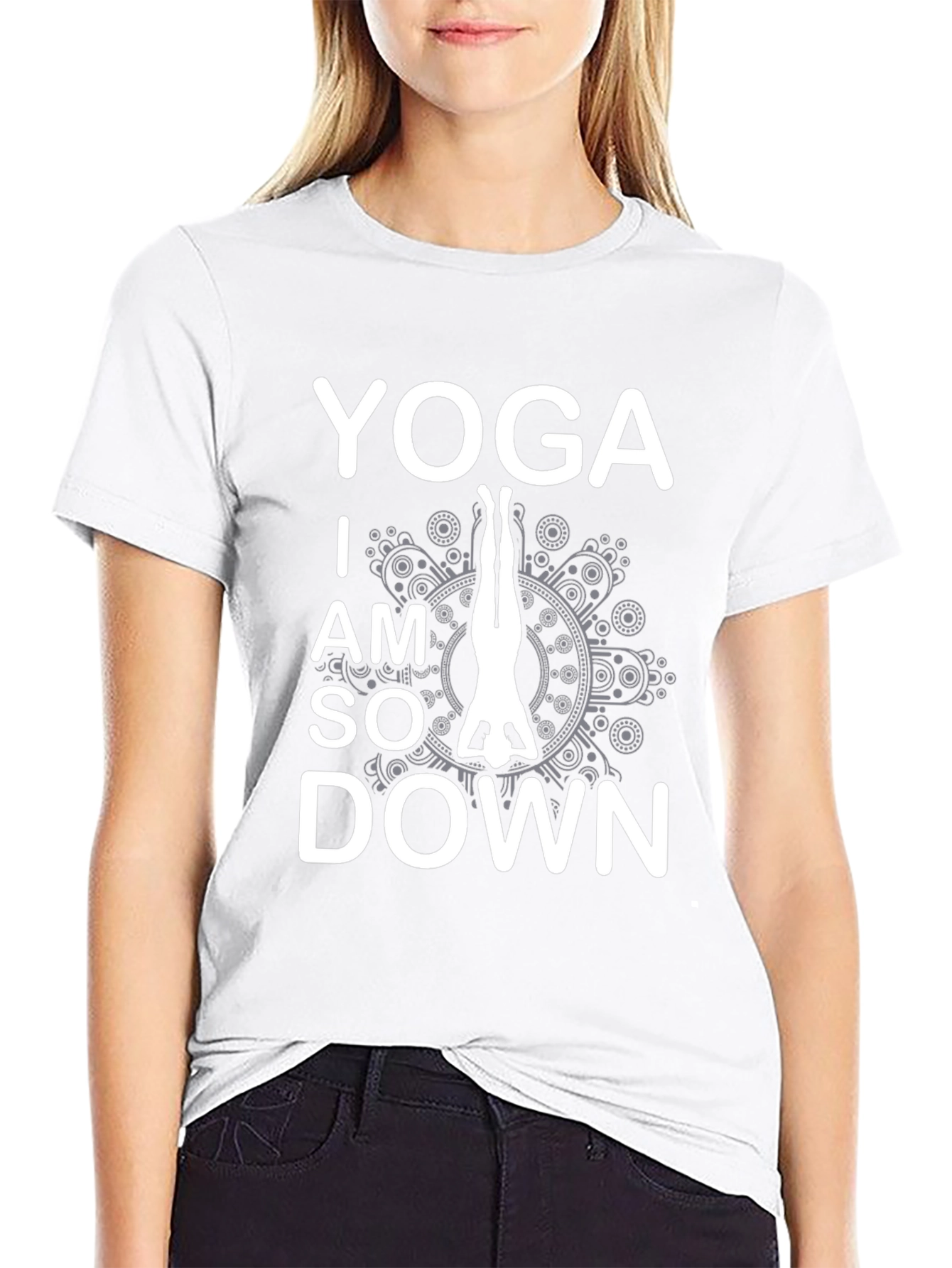 Yoga I am So Down T-Shirt Black