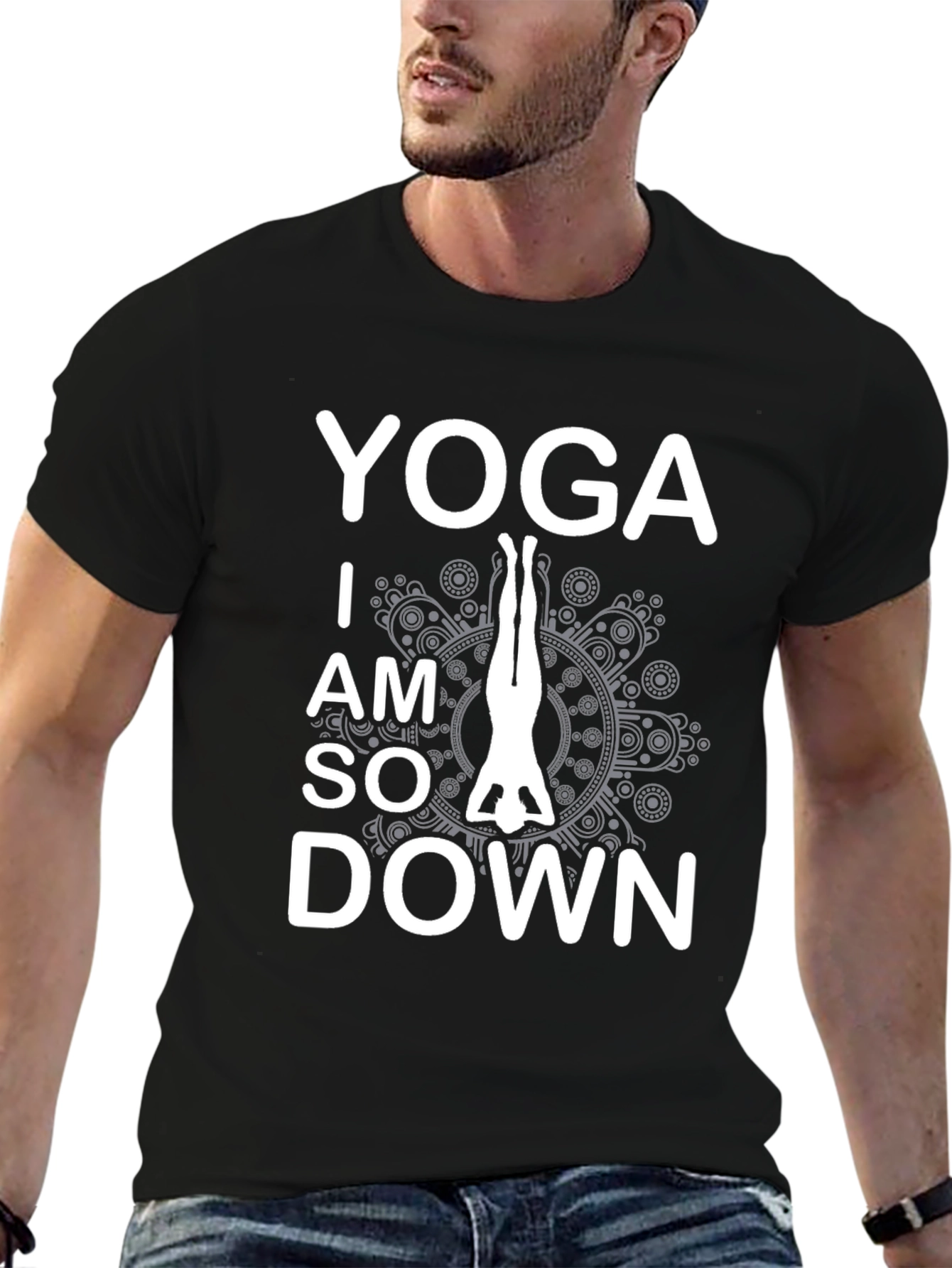 Yoga I am So Down T-Shirt Black