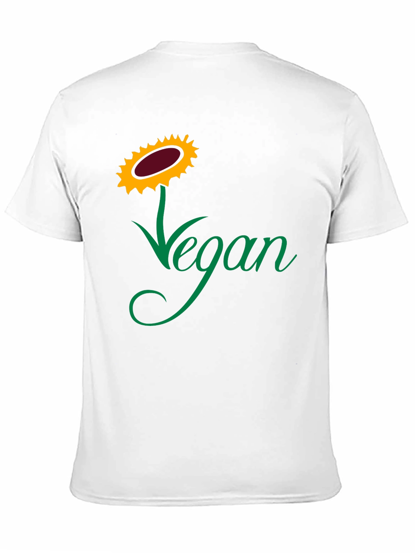 Vegan Sunflower Graphic Tee - Black