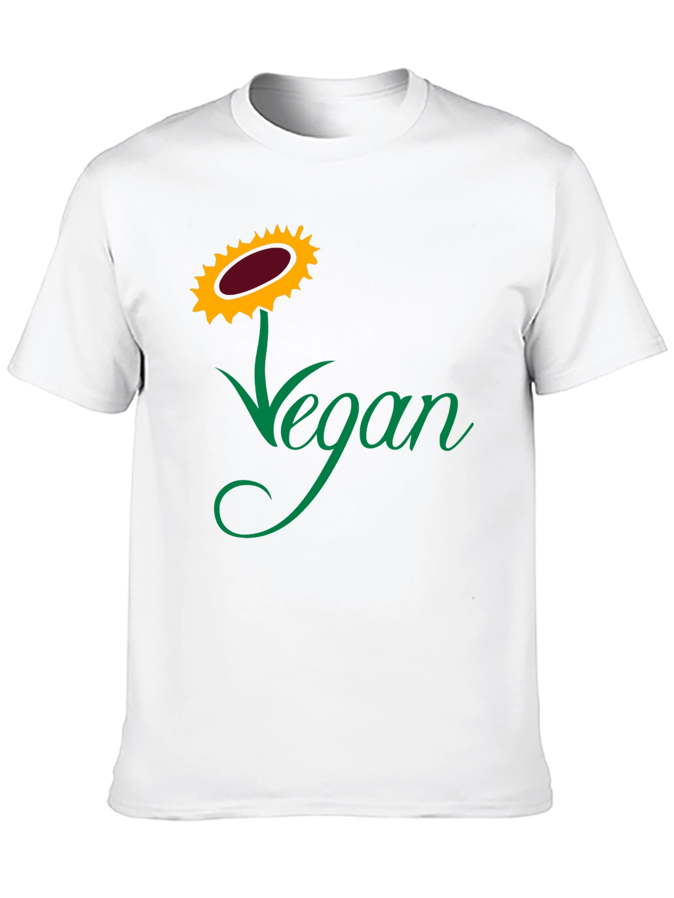 Vegan Sunflower Graphic Tee - Black
