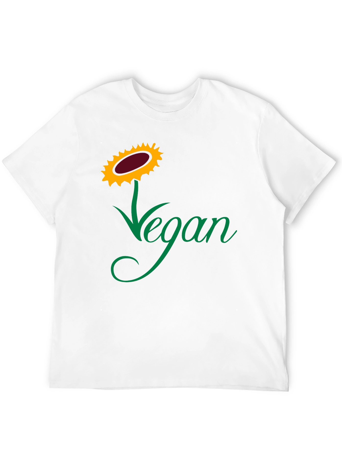 Vegan Sunflower Graphic Tee - Black