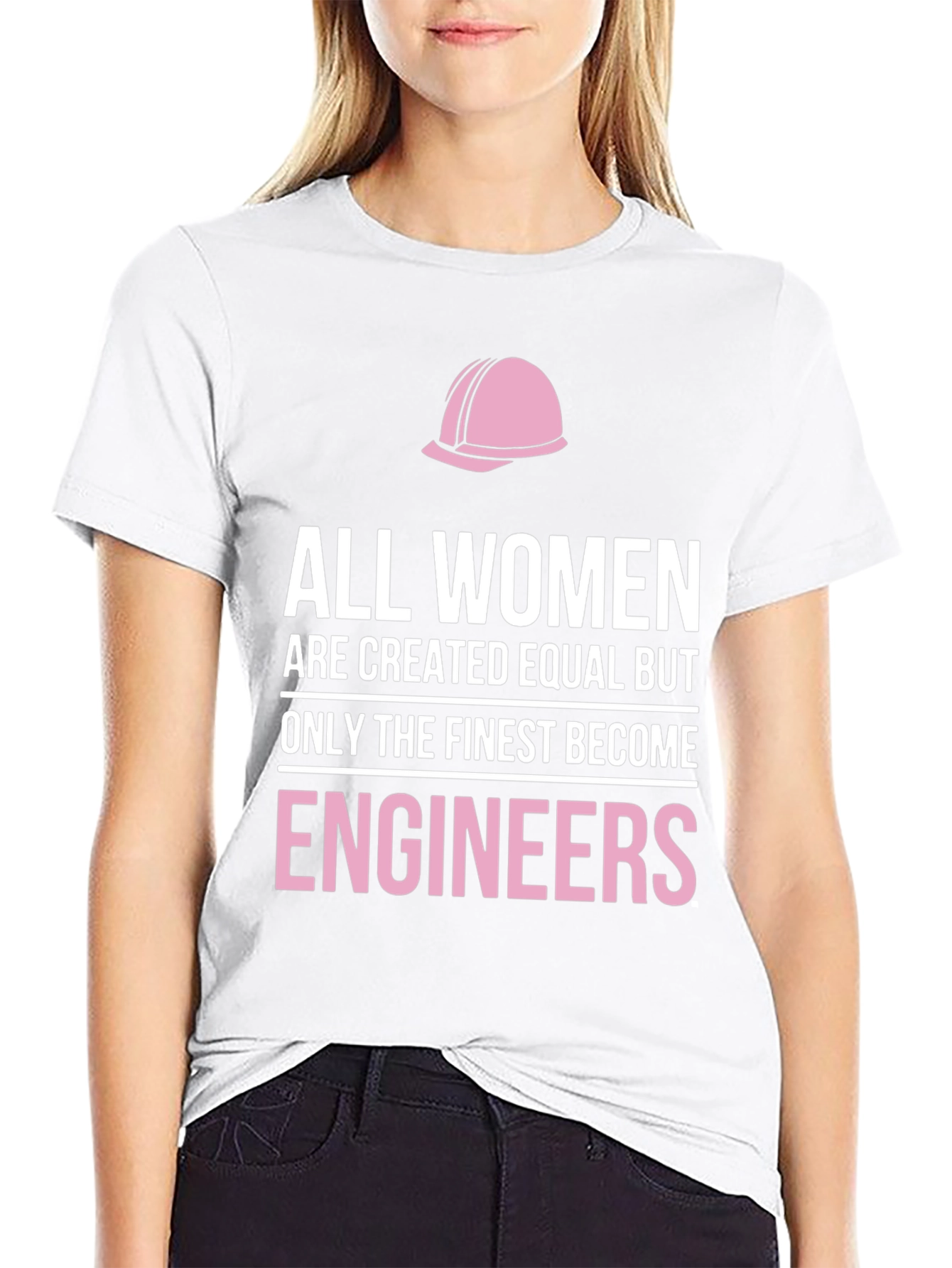 Women Engineers T-Shirt - Black Graphic Tee