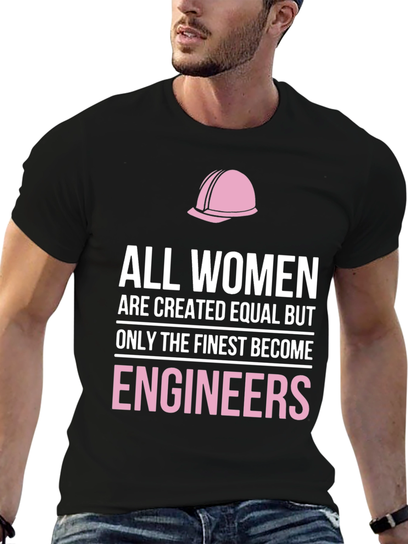 Women Engineers T-Shirt - Black Graphic Tee