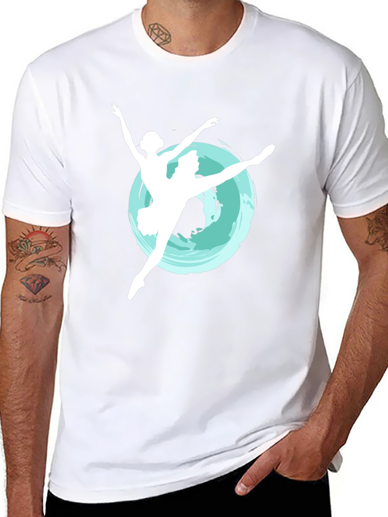 Ballerina Graphic Tee - Elegant Dance Shirt