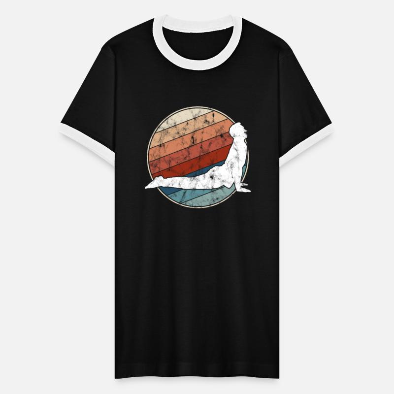 Yoga Pose in Retro Style