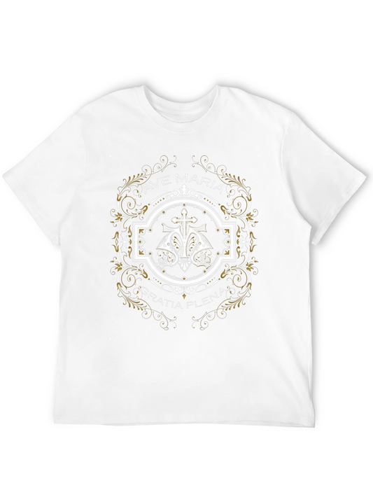 Ave Maria Gratia Plena Graphic Tee - Stylish Religious T-Shirt