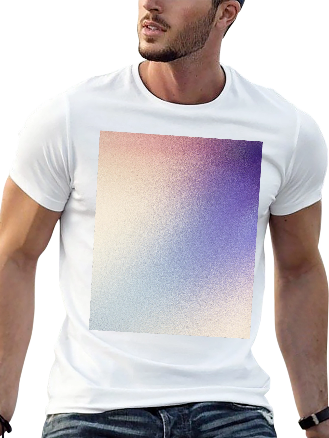 Abstract Gradient Graphic Tee - Unisex Soft Cotton Blend