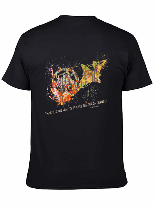 Abstract French Horn Music T-Shirt