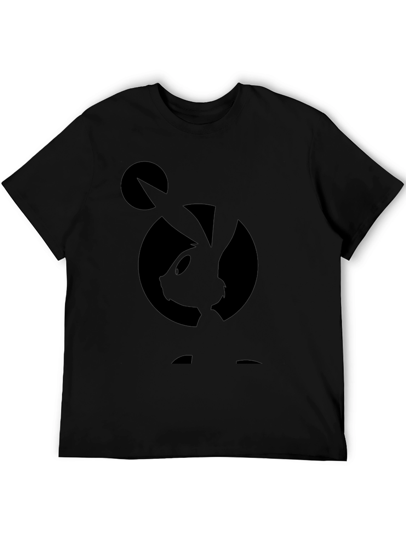 Black Bugs Bunny Silhouette Graphic T-Shirt