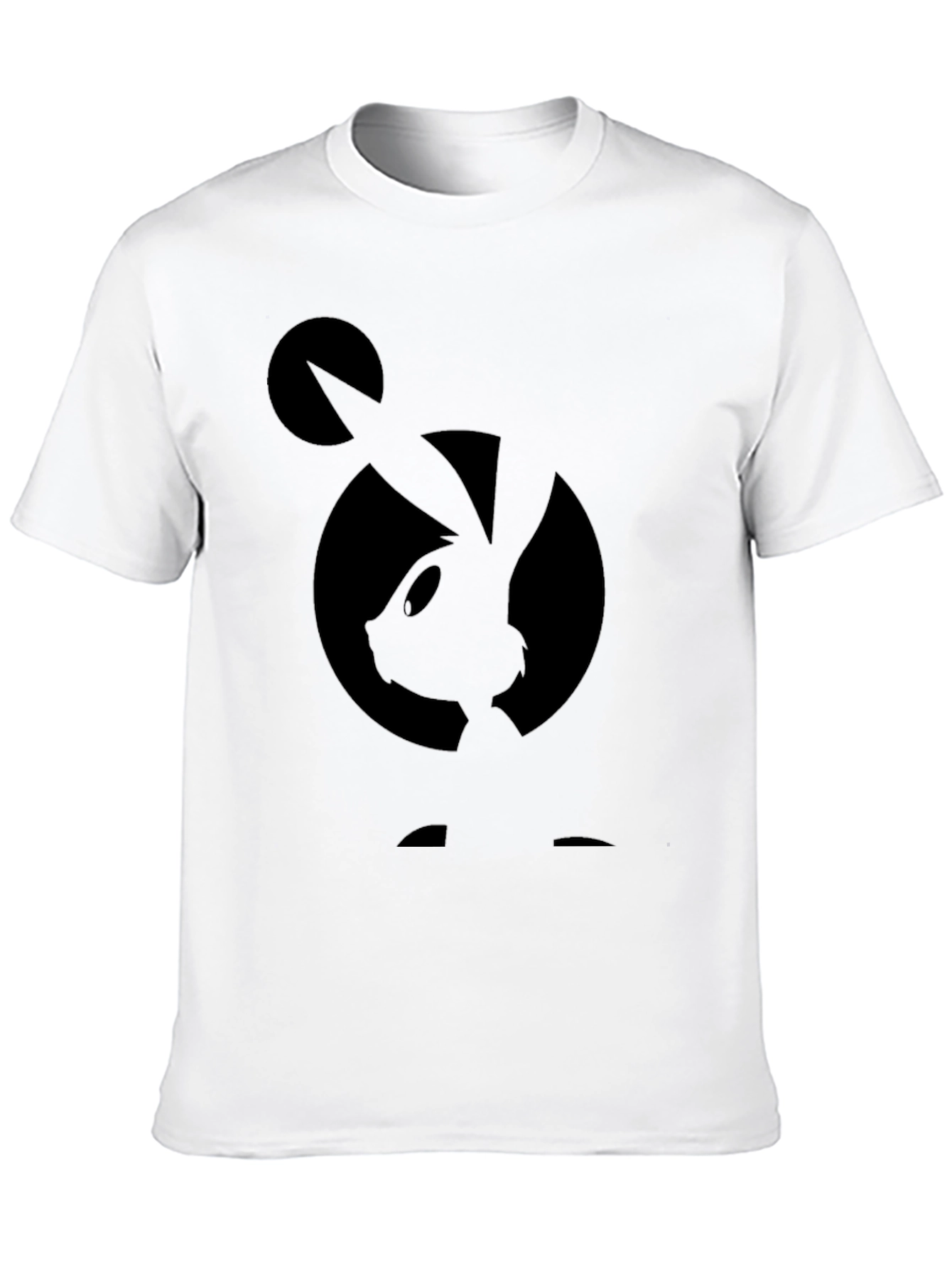 Black Bugs Bunny Silhouette Graphic T-Shirt