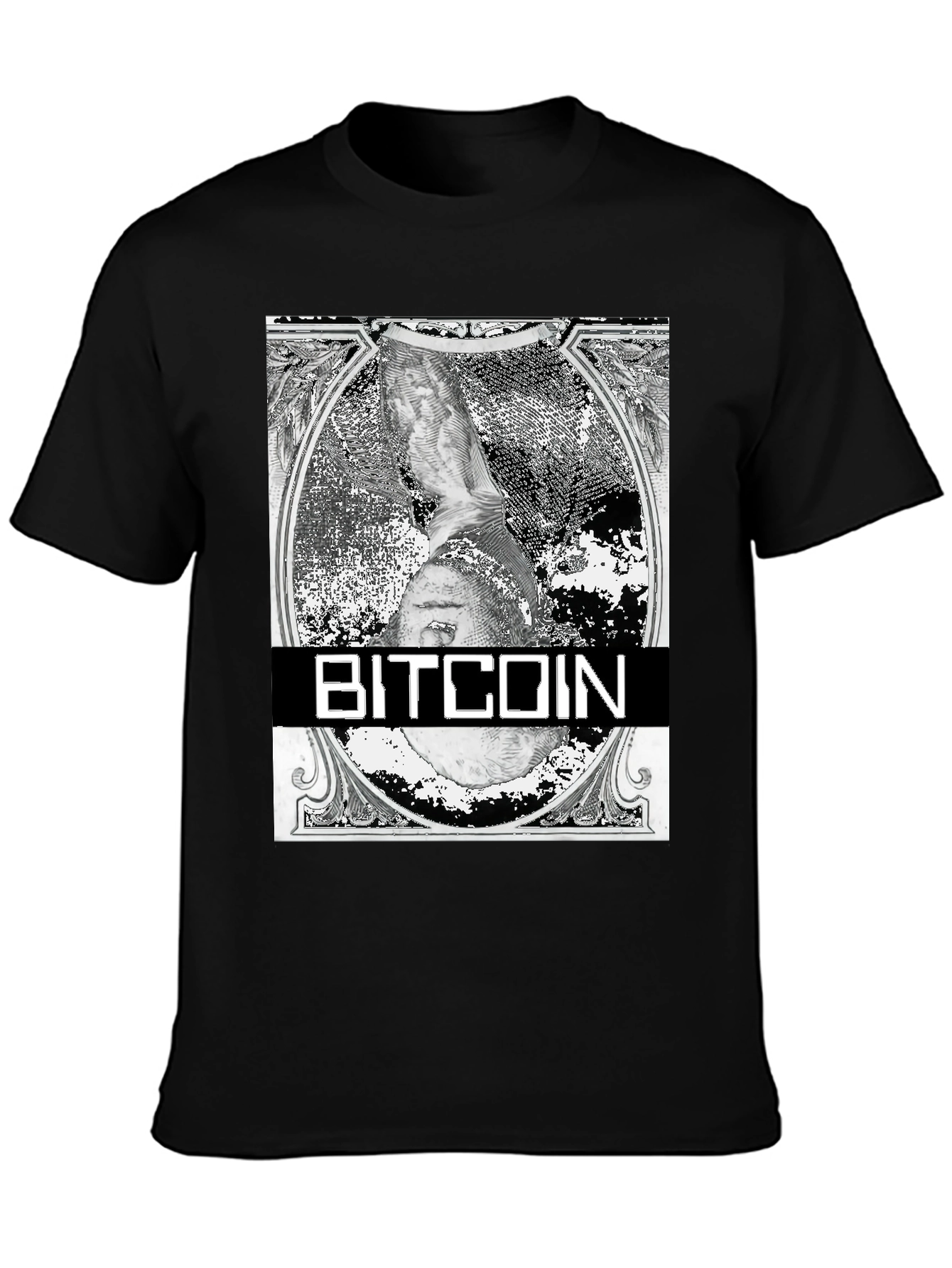 Bitcoin Dollar Bill Graphic T-Shirt