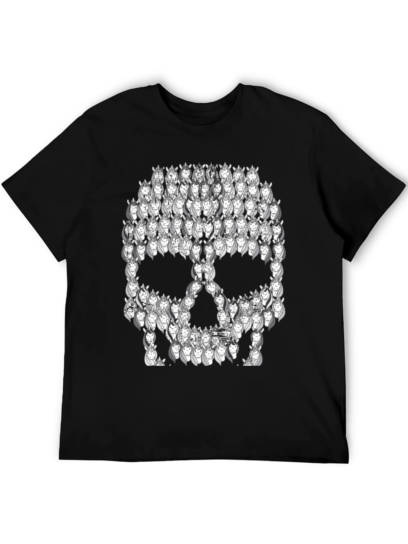 Unicorn Skull Black T-Shirt