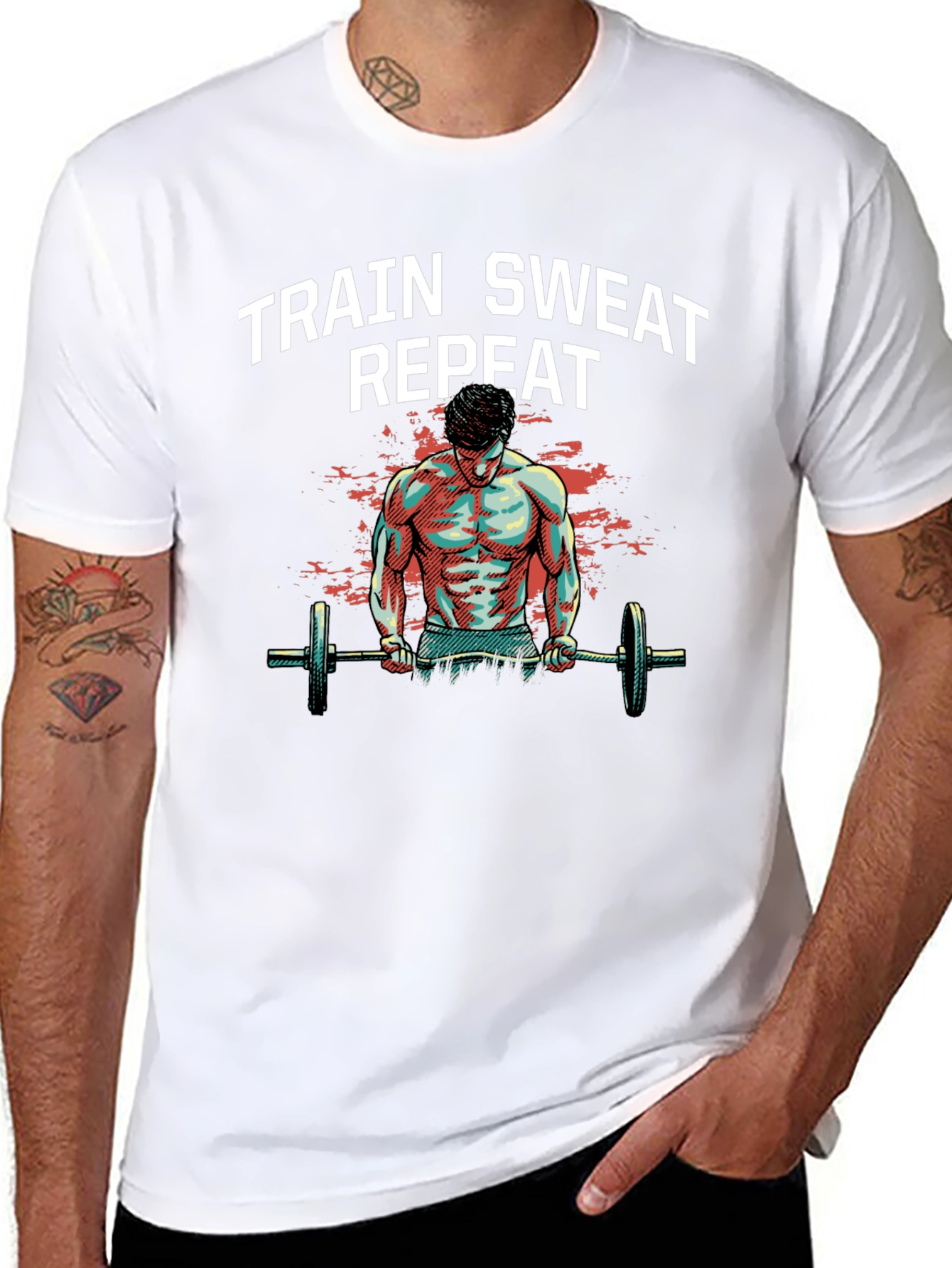 Train Sweat Repeat Graphic Tee