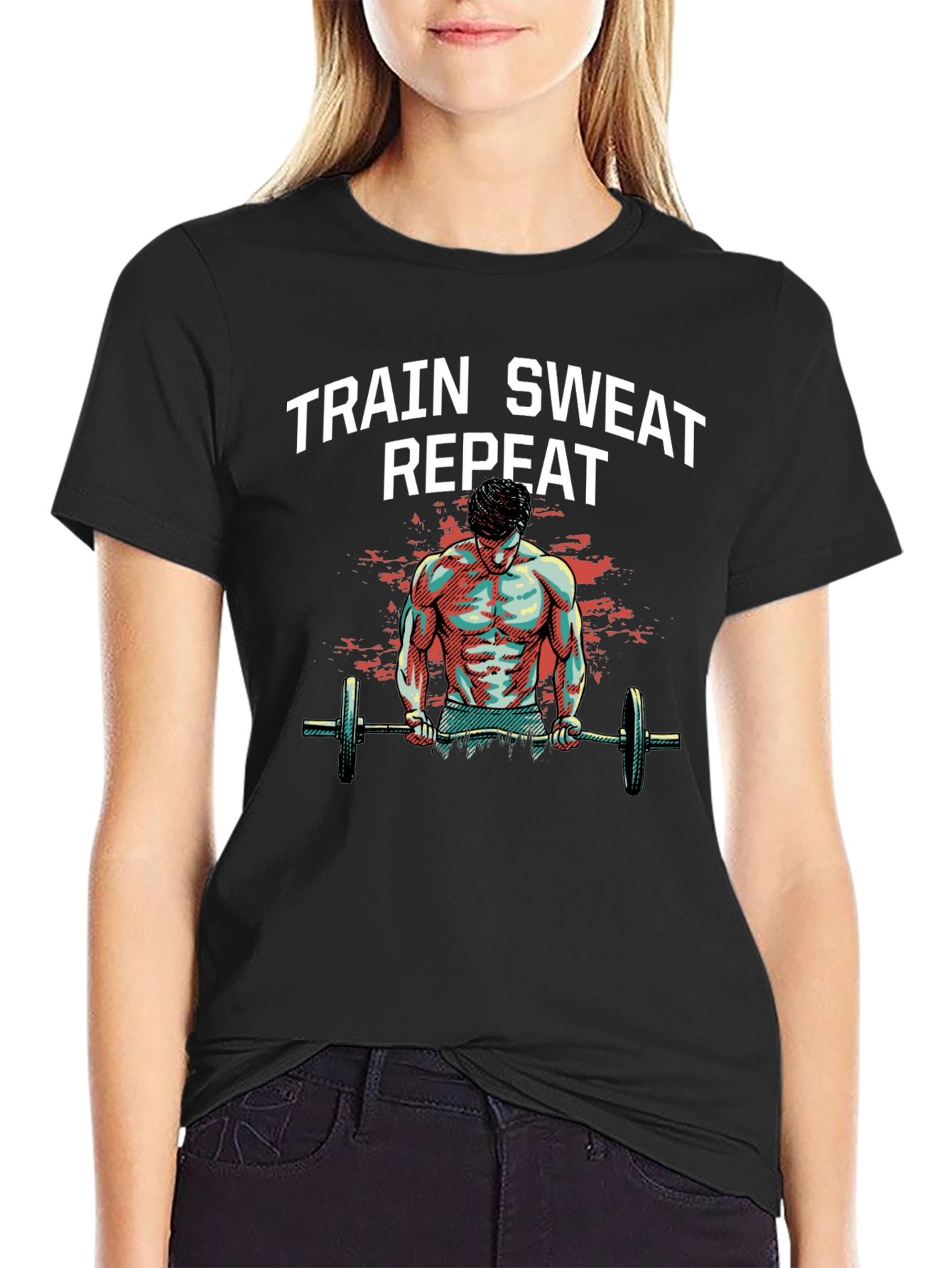 Train Sweat Repeat Graphic Tee