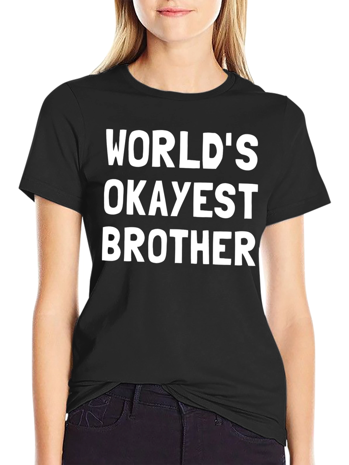 Worlds Okayest Brother T-Shirt - Novelty Gift
