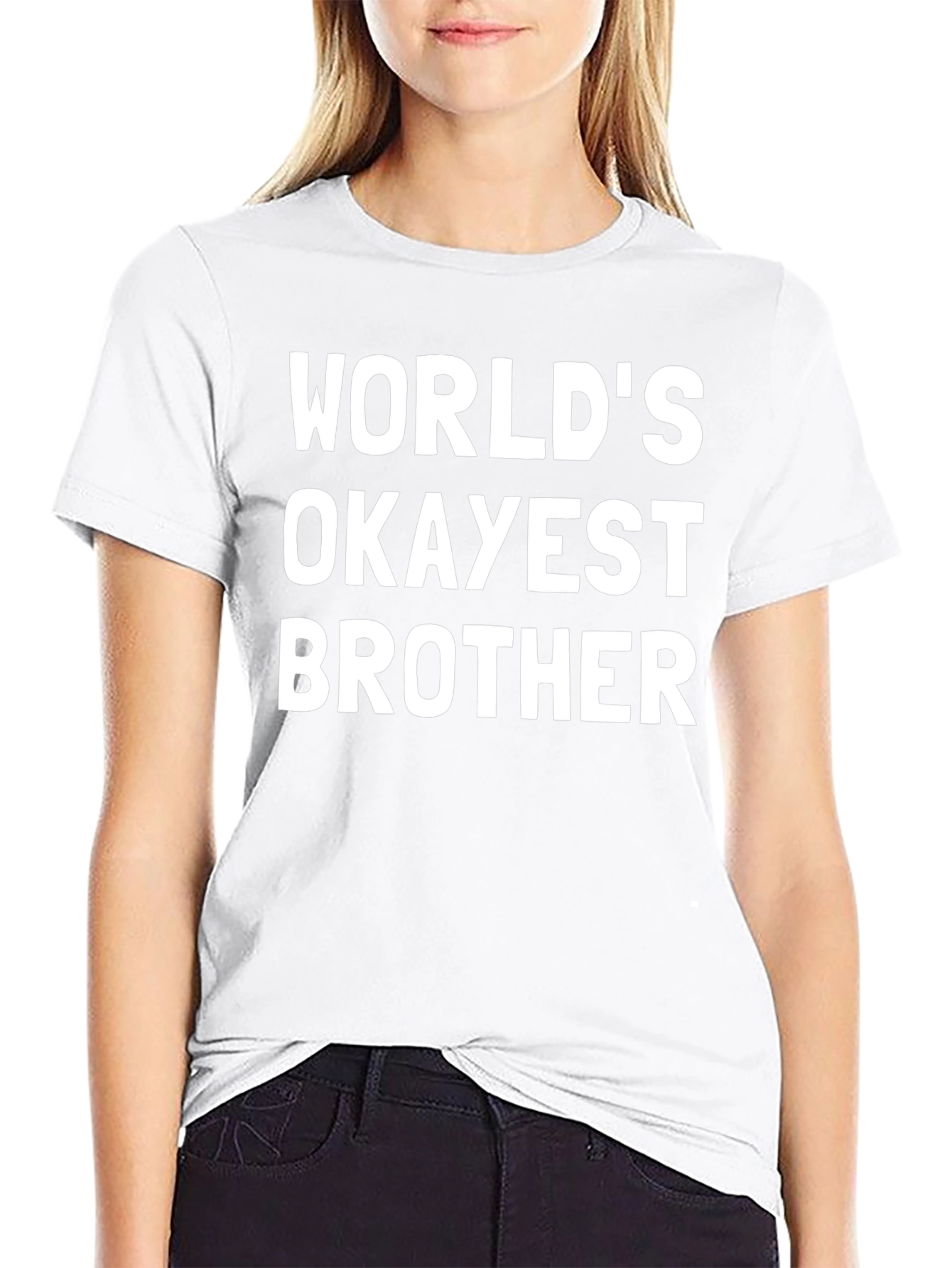 Worlds Okayest Brother T-Shirt - Novelty Gift