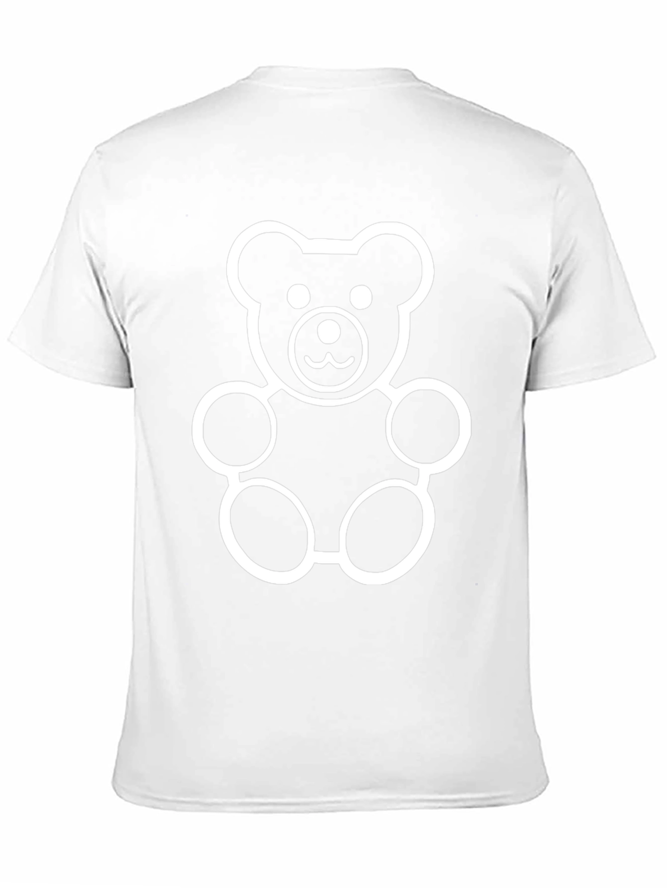Black Teddy Bear Graphic Tee - Soft Cotton Blend