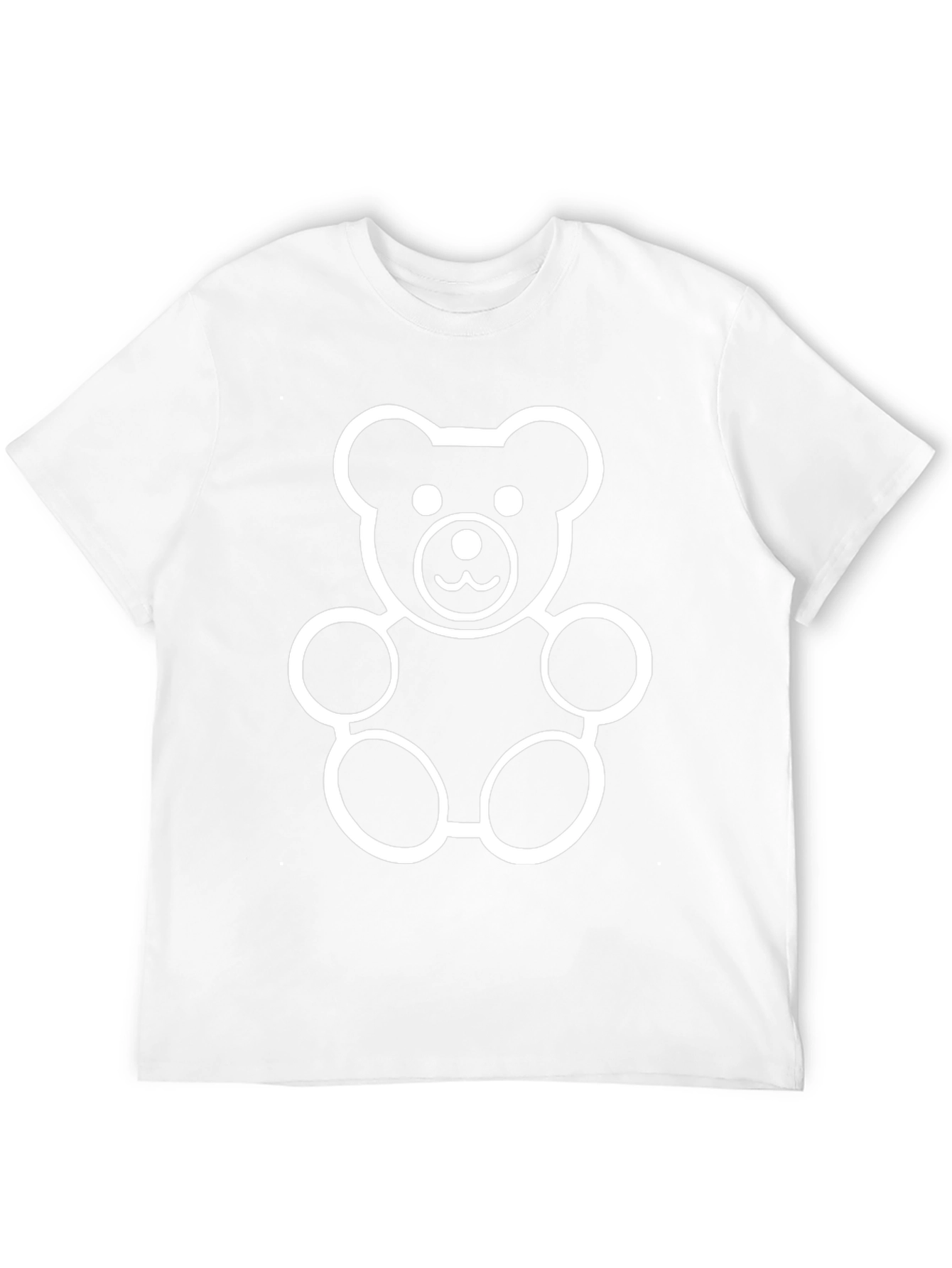 Black Teddy Bear Graphic Tee - Soft Cotton Blend