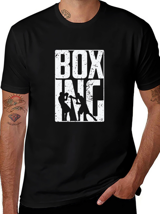 Boxing Inc. Graphic Print Tee - Black Cotton Blend