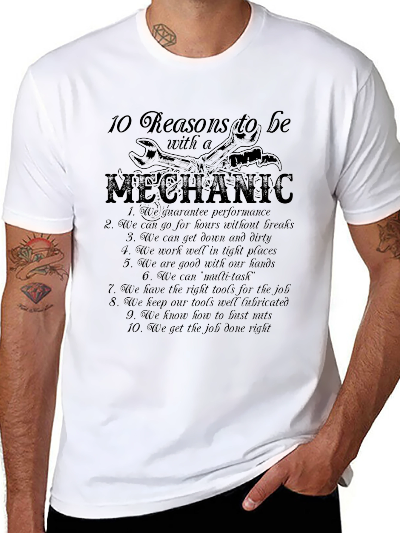 10 Reasons Mechanic T-Shirt - Black
