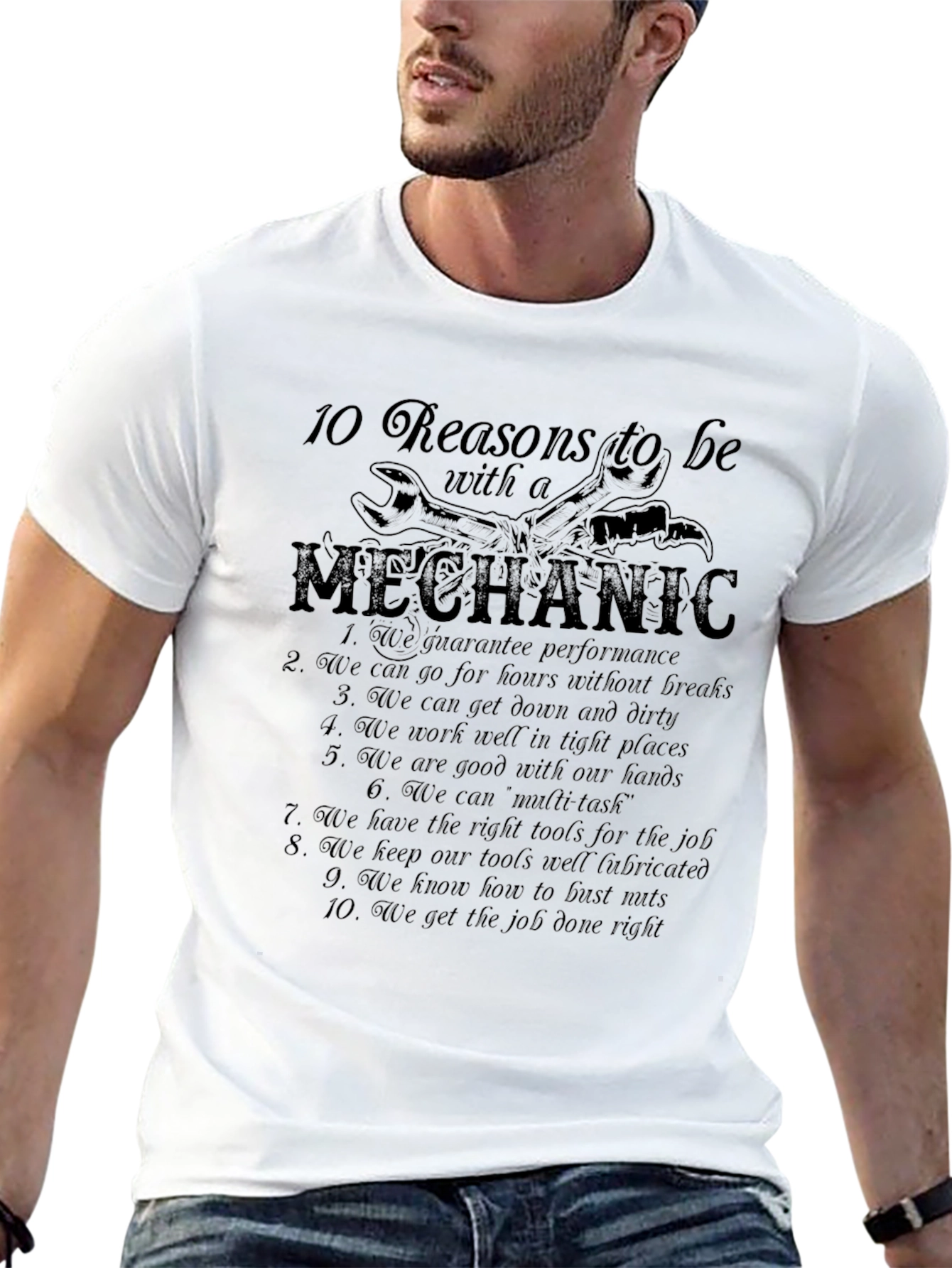 10 Reasons Mechanic T-Shirt - Black