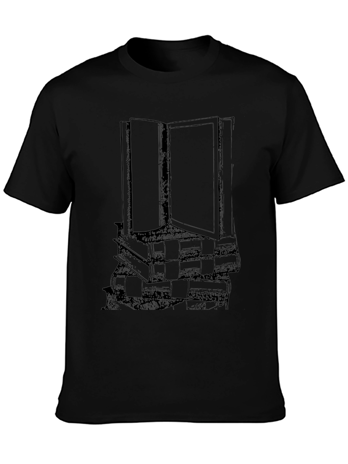 Book Stack Graphic T-Shirt - Readers Tee