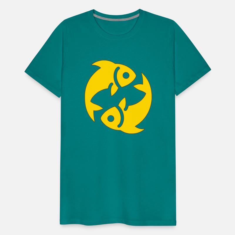 Zodiac Sign Pisces Fishes Gold