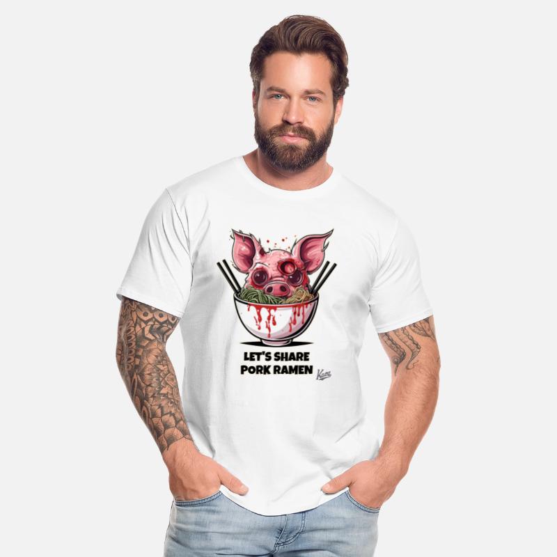 Zombie Pig in Ramen Bowl Horror Food Art