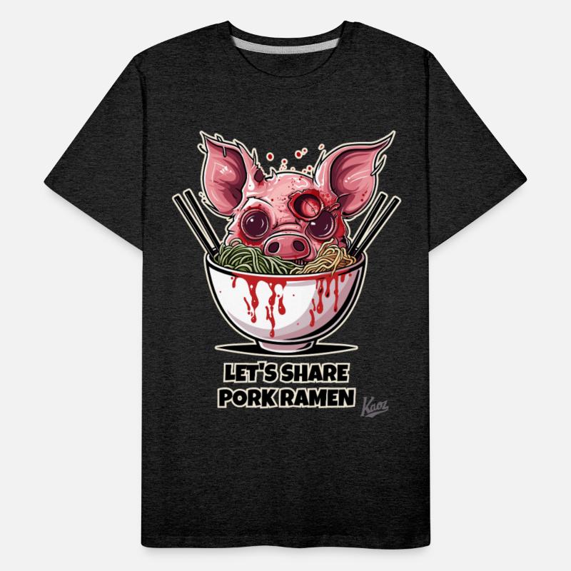 Zombie Pig in Ramen Bowl Horror Food Art