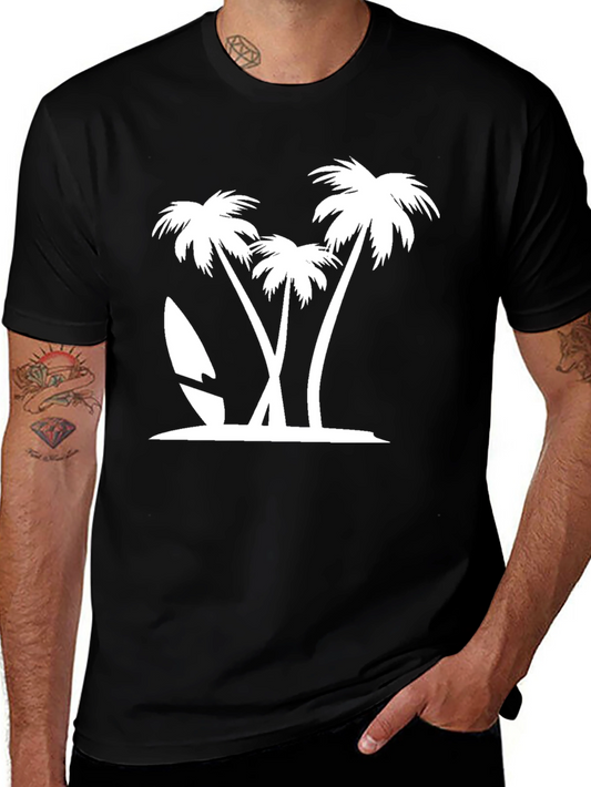 Tropical Palm Tree Graphic Tee - Island Vibes