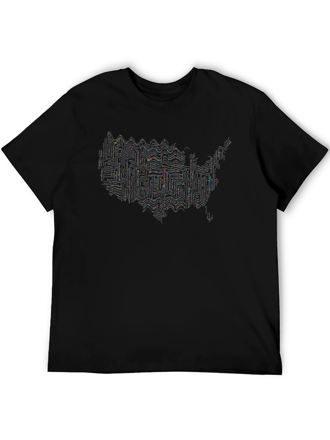 USA State Name Typography Graphic Tee