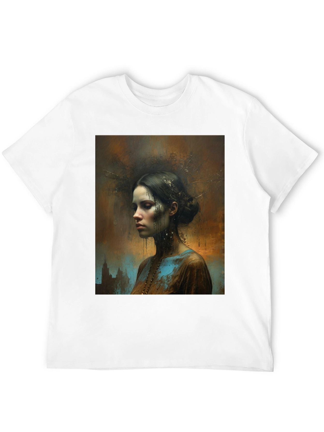 Artistic Portrait Black T-Shirt